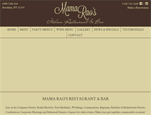 Tablet Screenshot of mamaraosrestaurant.com